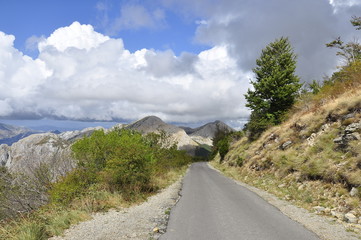 Road in the mountains. Montenegro