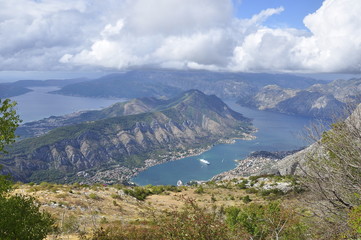 Fototapeta na wymiar landscape. Bay of Kotor. Montenegro