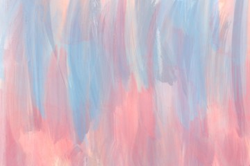 Abstract stroke brush stroke acrylic painting background. Pink and blue color texture background.