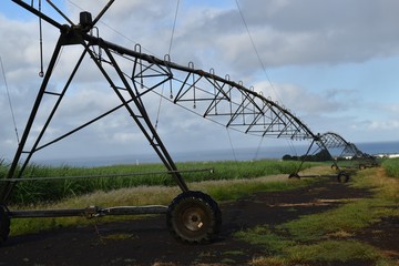Picture of irrigation equipment used on large fields. 