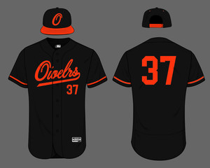 Baseball jersey uniform template mockup vector