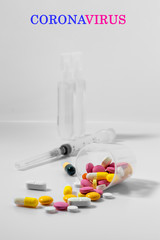 Coronavirus treatment concept. 2019 nKoV Coronavirus originating in Wuhan, China.