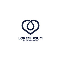 Obraz premium medical love blood logo design template full vector