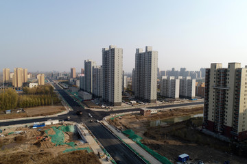 Naklejka na ściany i meble Urban Architectural Scenery, aerial photograph, China