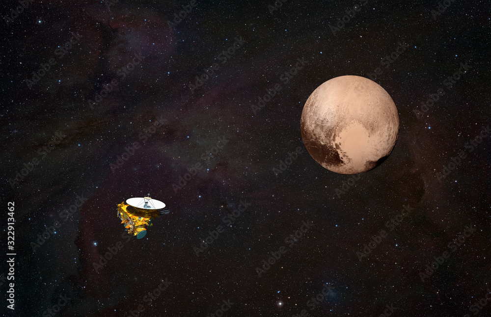 Aufkleber new horizons spacecraft with pluto 