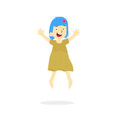 Vector Illustration Of Happy Children Isolated
