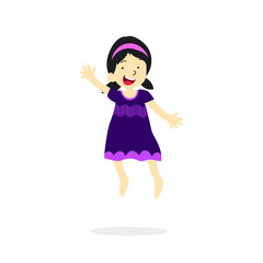 Vector Illustration Of Happy Children Isolated