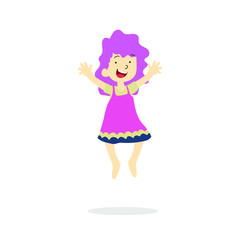 Vector Illustration Of Happy Children Isolated