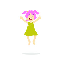 Vector Illustration Of Happy Children Isolated