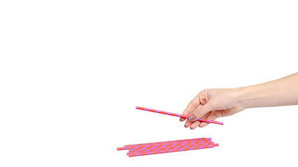 Drinking straw, party and birthday decoration, fun and happy.