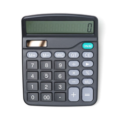 Calculator isolated on a white background