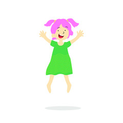 Vector Illustration Of Happy Children Isolated