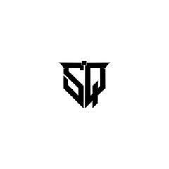 SQ creative logo design template