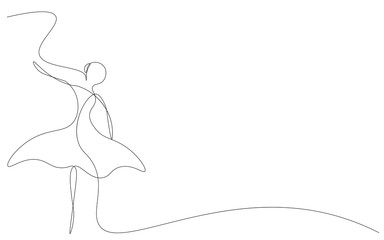 Dancer silhouette isolated on white background vector illustration