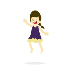 Vector Illustration Of Happy Children Isolated