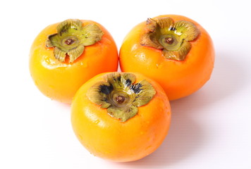 Persimmon fruit isolated on white background