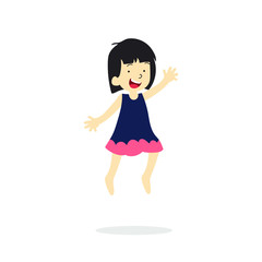 Vector Illustration Of Happy Children Isolated