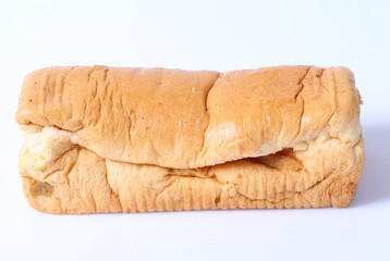 Fresh bun isolated on white background