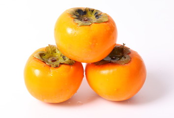 Persimmon fruit isolated on white background