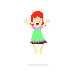 Vector Illustration Of Happy Children Isolated