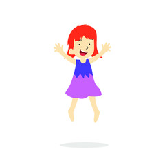 Vector Illustration Of Happy Children Isolated