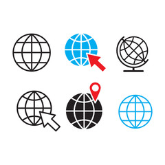 Fototapeta premium Globe icons