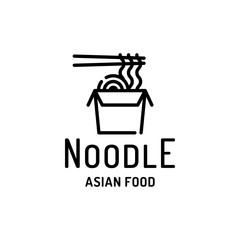 Noodle Ramen Wok Logo Template