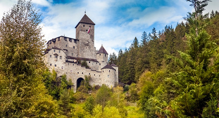 Fototapeta na wymiar Taufers Castle from Sand in Taufers in South Tyrol Italy