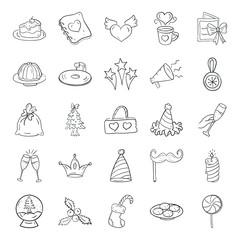 Pack Of Christmas Doodle Icon