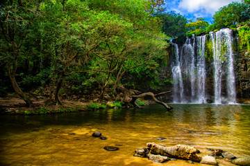 Beautiful waterfall Llanos de Cortez  in Liberia, Costa Rica.