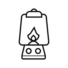 Camping lantern icon. Vector camp lamp. Lamp icon.