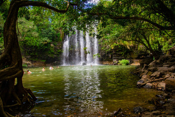 Beautiful waterfall Llanos de Cortez  in Liberia, Costa Rica.