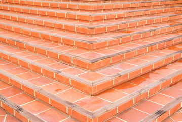 Obraz na płótnie Canvas Red brick staircase