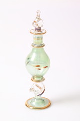 Egyptian Perfume Bottle on white background.
