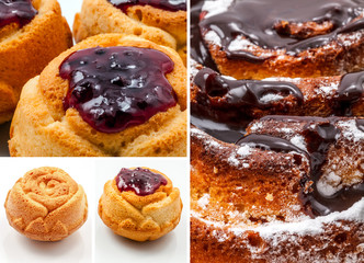 rose shaped cupcakes collage