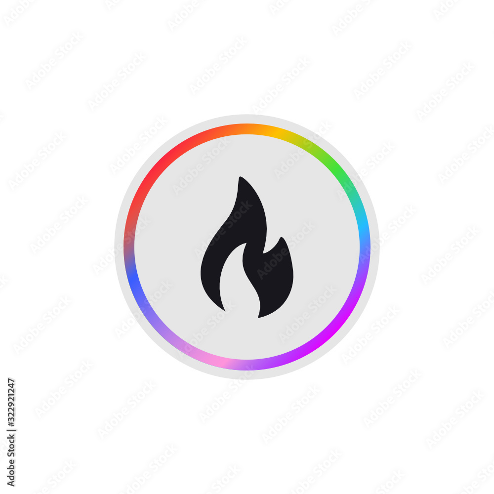 Poster Flame -  Modern App Button