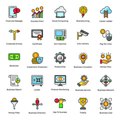 Business Technology Flat Vectors Pack 