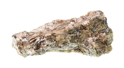unpolished bronzite (enstatite) rock cutout
