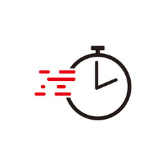 Time icon vector. Fast time vector icon. Deadline icon vector illustration