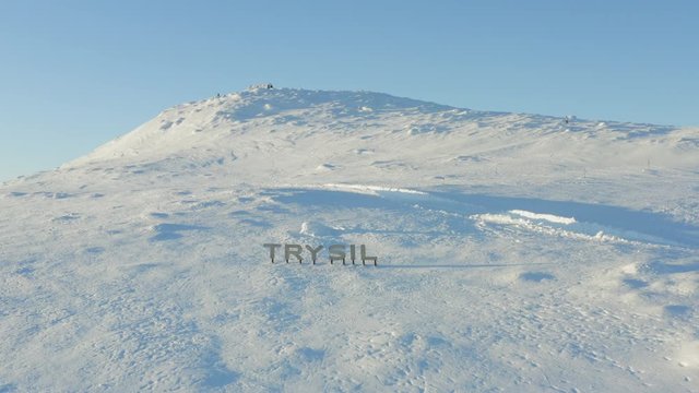 aerial view of mountains Trysil Norway