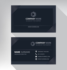 Business card in modern style black gray white