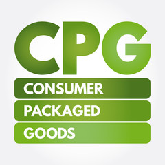 Fototapeta premium CPG - Consumer Packaged Goods acronym, business concept background