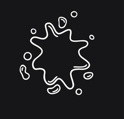 Hand drawn speech bubble explosion. Pop art design object. Comic book doodle element for dialog. Cartoon style vector collection