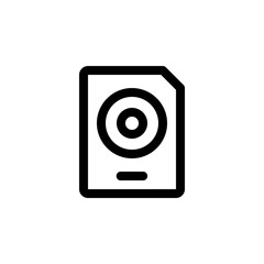 disc file icon. Perfect for application, web, logo and presentation template. icon design line style