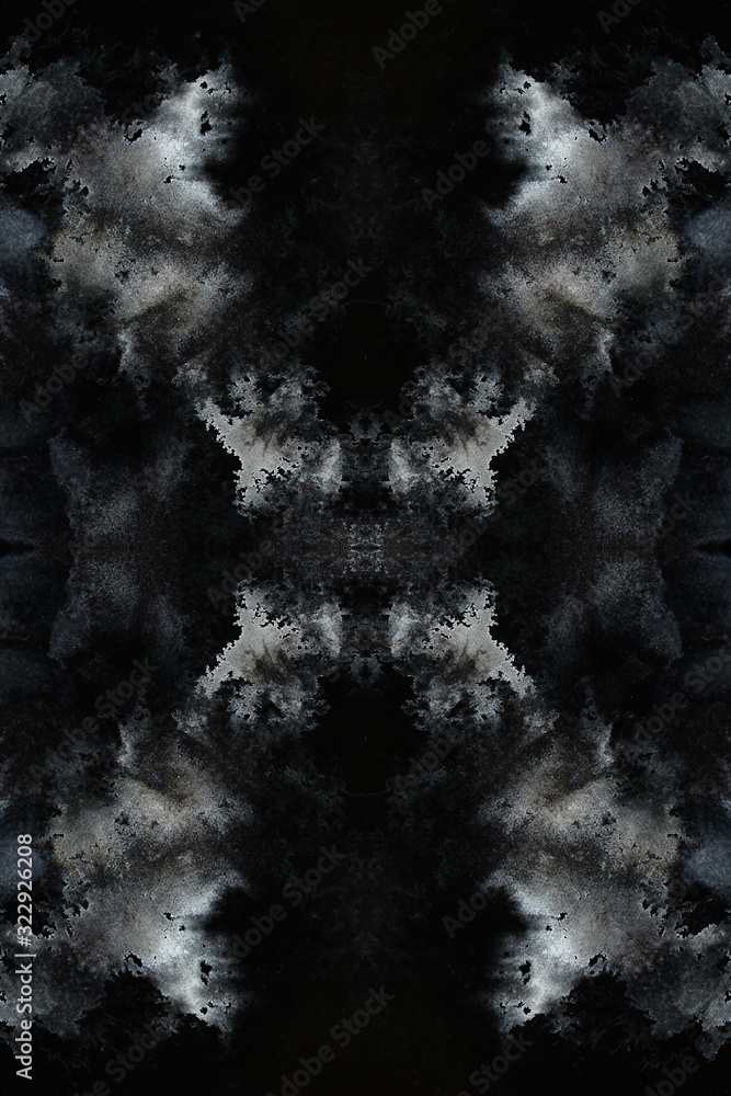 Aufkleber abstract splashes on black background. monochrome image.