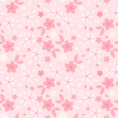 Seamless pattern with cute floral, flowers background. Vector illustration.