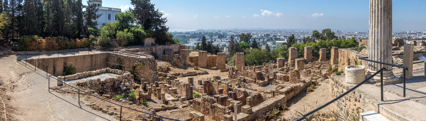 Fototapeta na wymiar Carthage city, Tunisia. UNESCO world heritage.