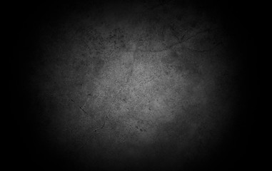Old wall texture cement dark black gray  background abstract grey color design are light with white gradient background.