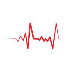 heart pulse Logo Template vector symbol
