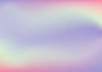 Holographic foil, pastel gradient abstract background. Vector illustration.